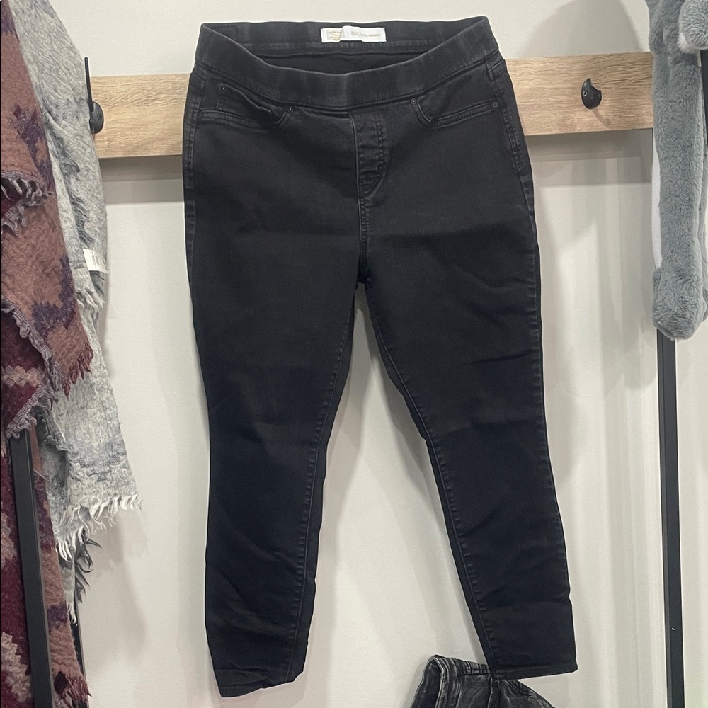 Signature by Levi Strauss Black Jeggings Stretchy Ankle-Length